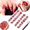2680 Pieces 3D Red Nail Rhinestones, 120 Pieces Big Red Glass Crystal Nail Gems Stones Charms Stones with Bling Diamond Flatback Round Beads, Clear Charm Jewelry for DIY Face Craft Decoration